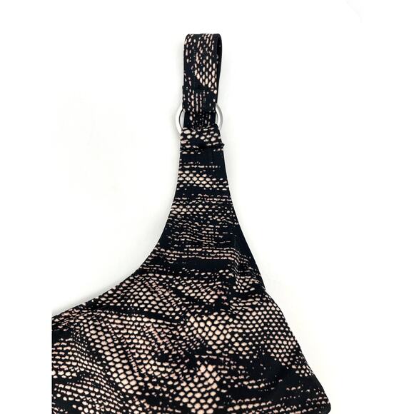 Calvin Klein One Piece Brown & Black Animal Print Swimsuit 8 NWT - Picture 3 of 5